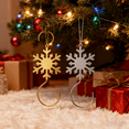 thumbnail image 5 of geerera 12Pcs Snowflake Ornament Hook Hangers, Christmas Tree Ornament S-Hook, Metal Wire S Hooks, 5 of 5
