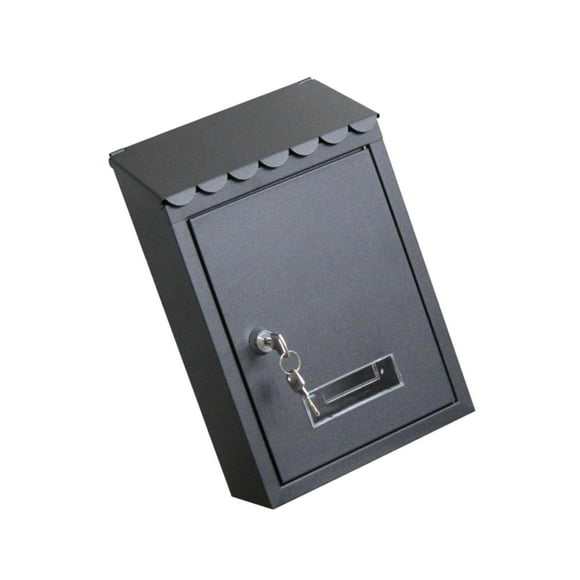 Rust-proof Mailbox 22x6.5x30cm Wall Mounted Mail Box Secure Gate Mail Box Case Black 1