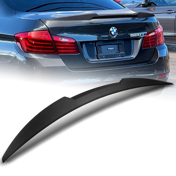 W-Power For 2011-2016 BMW 5-Series/M5 F10 F18 Matt Black Rear Trunk Spoiler Wing
