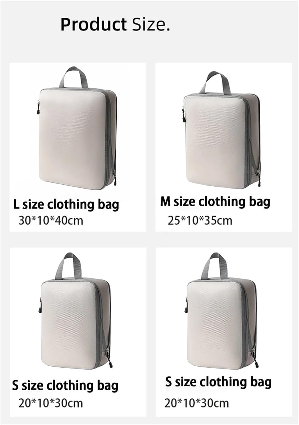 Compression Packing Cubes for Travel, Hanging Vacuum Storage Bags, Compression Bags, Lightweight Luggage Organizer