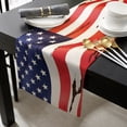 American Flag Table Runner 70 Inches Long, Red Blue USA Flag Kitchen ...