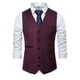 thumbnail image 1 of Chaqueta de Traje de Ocio de Bolsillo sin Cuello en V de Color Sólido sin Mangas, Trajes de Hombre de Ajuste Delgado para el Uso Formal Informal, 1 of 6