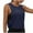 Dark Blue, variant on Karight Cotton Cropped Workout Tank Tops for Women - Sleeveless Sports Athletic Yoga Running Gym Crop Shirts