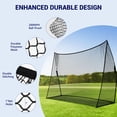 thumbnail image 3 of SHOUFTW 10x7 ftT Golf Practice Net, Portable Golf Driving Range Net for Indoor Outdoor Backyard Training, Golf Hitting Net for Home Practice(Black), 3 of 8