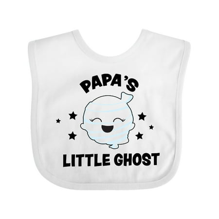 

Inktastic Cute Papa s Little Ghost with Stars Gift Baby Girl Bib