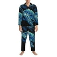 thumbnail image 4 of Bingfone Men'S Pajama Set 2 Piece Loungewear Pjs, Long Sleeve With Pajama Pants-Ocean Turtle, 4 of 9