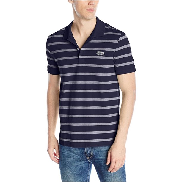Lacoste - Polo de rugby con diseño de cocodrilo a rayas para hombre, azul, XX-Large Lacoste polo, rugbi