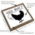 thumbnail image 5 of Guess What Chicken Butt Wood Sign with Acrylic Layer 7x7 Inch Farmhouse Family Wall Art Decor Funny Quote Wall Wooden Sign Hanging Frame Sign for Home Living Room Farmhouse Decor, 5 of 9