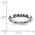 thumbnail image 5 of Sterling Silver Polished Enameled Faith Ring, 5 of 5