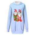 thumbnail image 4 of Cathalem Mode Femmes Chandails à Capuchon & Chandails en Molleton Grande Taille Confortables Manches Longues Chemises Décontractées Mode Automne Hiver Basique Col Rond Chandail-Over Hauts Adolescents, Bleu Ciel G, 4 of 4