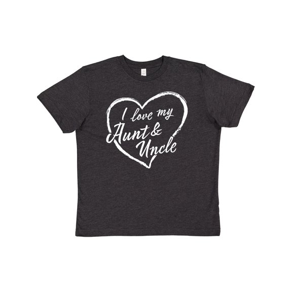 Inktastic I Love My Aunt and Uncle in White Chalk Heart Youth T-Shirt