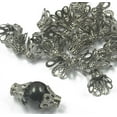 thumbnail image 4 of KLKCMS 50pc Bead Caps 12mm Filigree Bell Cone Dome Jewellery Making Findings Black, 4 of 6