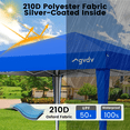 thumbnail image 3 of GVDV Canopy Tent, 10' x 10' Instant Straight Leg Pop-up Commercial Canopy, Outdoor Shading Shelter, Blue, 3 of 10