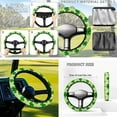 thumbnail image 5 of XYZCANDO Clover 4pcs Golf Cart Seat Covers Golf Cart Steering Wheel Covers Golf Cart Flags St. Patrick's Day Golf Cart Decor Golf Cart Seat Towel Steering Wheel Protector Decoration Banner Green, 5 of 7