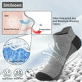thumbnail image 5 of Smilooen 14 Pair Mens Ankle Running Socks Low Cut Breathable Cushioned Athletic Grey Socks Size 6-12, 5 of 6