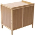 thumbnail image 6 of Miumaoev Modern Bamboo Nightstand with 3 Drawers, Minimalism Side Table, Bedroom Storage Drawer Bedside End Table with 3 Drawers and Open Shelf for Bedroom Living Room Home Office (Wood Color), 6 of 9