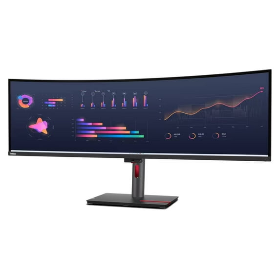 Restored Lenovo Thinkvision P49W-30 49" Monitor 2 HDMI 0 VGA 5 USB 350nits 60Hz IPS 4ms (Refurbished)