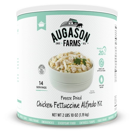 Augason Farms Freeze Dried Chicken Fettuccine Alfredo Kit 2 lbs 10 oz No. 10