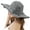 Grey, variant on Womens Sun Straw Hat Wide Brim Summer Hat Foldable Roll up Floppy Beach Hats for Women