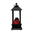 thumbnail image 2 of EQWLJWE LED Fake Fireplace, Vintage Black Decorative Lanterns for Living Room Decor, Mini Metal Lantern for Home Decor, Indoor, Outdoor, Table, Fall Decor with USB/Battery Operated, 2 of 5