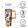 thumbnail image 3 of Halloween Scary Ghost 30 Oz Tumbler with Handle and Straw, Spooky Stainless Steel Cup, Gift for Women, 3 of 5