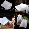 thumbnail image 2 of 100 bolsitas de té desechables para infusor de té con cordón para curar bolsitas de té vacías, 2 of 7