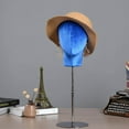 thumbnail image 3 of facefd Mannequin Mannequin Tête Modèle Perruques Lunettes Chapeaux Affichage Stand Bleu, 3 of 9