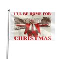 thumbnail image 1 of Estaré en casa para Navidad, divertida bandera de Papá Noel Trump 2 para exteriores, 3 x 5 pies, pancarta para exteriores, bandera de doble cara para casa, jardín, patio, desfile, cartel para fiesta,, 1 of 8