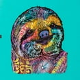 thumbnail image 2 of Funny Neon Sloth | Dean Russo Art Animal Lover Womens Slim Fit Junior Tee, Tahiti Blue, S, 2 of 5