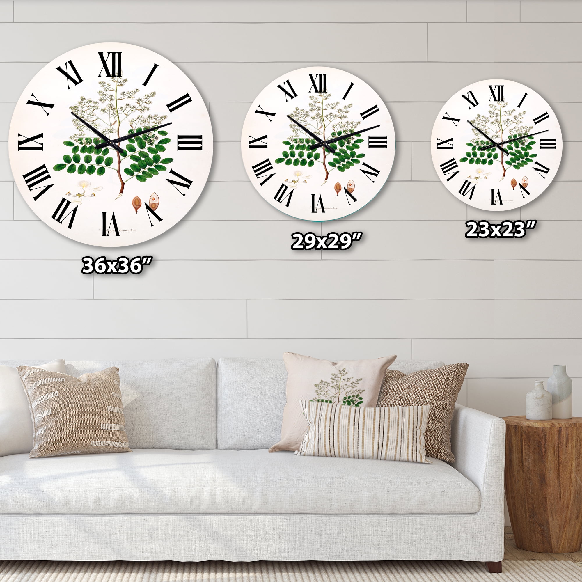 Designart 1 in Farmhouse Wall Clock