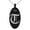 Black, variant on Stainless Steel Letter T Initial Old English Monogram Engraved Small Oval Charm Pendant Necklace