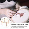 thumbnail image 4 of MasteelfCA 1 Set Wooden Embroidery Stand Cross Stitch Ring DIY Embroidery Frame Rack, 4 of 9