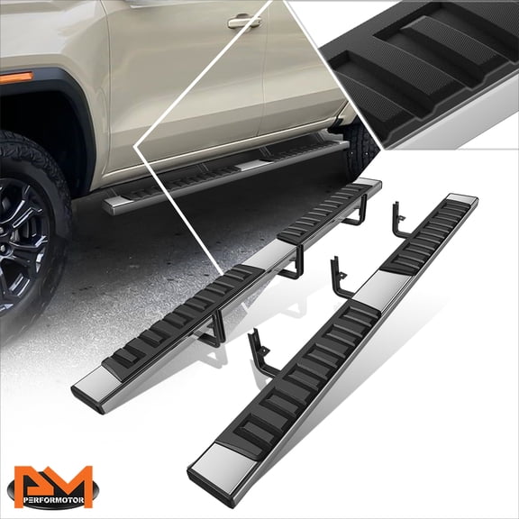 PM PERFORMOTOR for 15-25 Colorado/Canyon Crew Cab 6.75" Side Step Nerf Bar Flat Running Boards