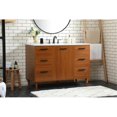 thumbnail image 2 of Elegant Decor Baldwin 48" Solid Wood and MDF Bathroom Vanity in Teak, 2 of 8