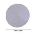 thumbnail image 3 of Tuvgenk 13 Inch Table Mat for Coffee Office Table Cotton Woven Easy Clean Placemat Stain Resistant Gray Waterproof Round for Outdoor Party Decor, 3 of 5