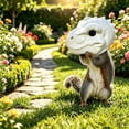 thumbnail image 4 of Lunxisen 1 Pcs Dinosaur Head Feeder Hanging Wildlife Feeding T Shaped Chipmunk Nut Feeder Backyard Garden Outdoor Decorative Funny Squirrel House(17*10*12cm), 4 of 9