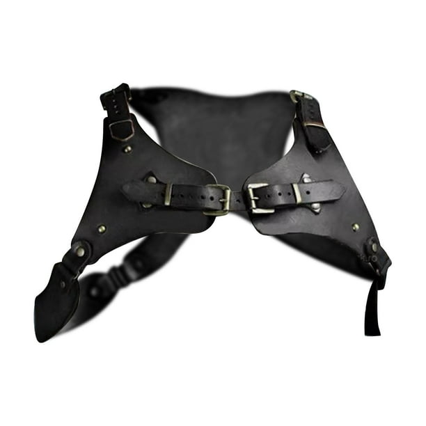 Arnés de pecho medieval de cuero PU para hombres de hombro gótica para jinwen Arnés de pecho medieval