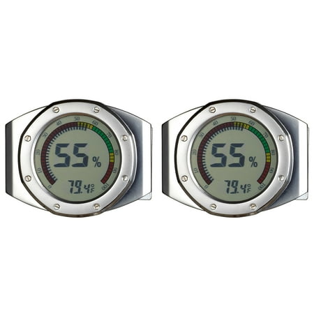 Visol Pack of Two (2) UltraModern Circular Digital Hygrometers