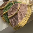 thumbnail image 5 of CoCopeaunts Womens Bucket Hats Autumn Crochet Ladies Handmade Knit Fisherman Hat Female Fashion Two-Colors Casual Bucket Cap, 5 of 8