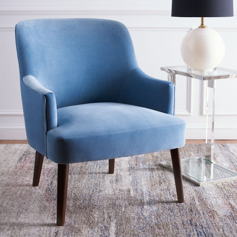 SAFAVIEH Briony Modern Style Upholstered Accent Chairs, Light Blue