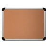 Cork Board with Aluminum Frame, 36 x 24, Natural, Silver Frame