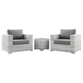 thumbnail image 1 of Side Lounge Chair Table Set, Rattan, Wicker, Grey Gray, Modern Contemporary Urban Design, Outdoor Patio Balcony Cafe Bistro Garden Furniture Hotel Hospitality, 1 of 10