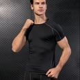 thumbnail image 4 of Tignapoo T-Shirt de Compression à Manches Courtes pour Hommes pour Entraînements et Course - Noir, Blanc & Rouge - Taille m - Fabriqué en 85 % Polyester & 15 % Spandex pour un Confort & Performance Optimals, 4 of 7
