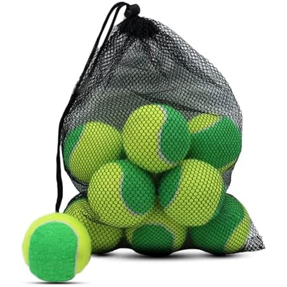 Tennis Balls, 20 Pack Low Compression Stage Tennis Ball for Beginners Youth Kids Training Practicing with Mesh Bag for Easy Transport