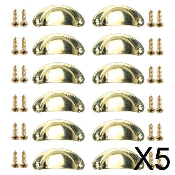 Paquete de 5 X 12 Tiradores de Cajones, Tiradores Planos Negros para Tazas de Gabinete, Herrajes de Cocina, Manijas de Gabinete, Manijas de Cajones, P 5 piezas