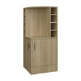 thumbnail image 2 of FM FURNITURE Toyei Corner Bar Cabinet with Bottle Rack, Open Shelves, and Hidden Storage, Natural Oak, 2 of 6