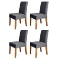 thumbnail image 4 of Amdohai Stretch Solid Diamond Lattice Dining Chair Cover Removable Washable Short, 4 of 7
