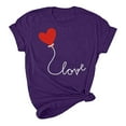 thumbnail image 6 of Fesfesfes Womens Short Sleeve Workout Tops Valentine's Day Love Printed Short Sleeved T-shirt Top Short Sleeved Round Neck Top/Shirt Womens Tshirts Graphic S(US:4), 6 of 6