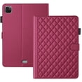 thumbnail image 1 of for iPad Air 11 inch (2025 M3/2024 M2) Case, Rhombus Pattern Multiple Viewing Angles Stand Slim Folio Cover (Red), 1 of 7