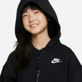 thumbnail image 4 of Girls 7-20 Nike Sportswear Club Fleece Oversized Full-Zip Hoodie Color: Dk Grey Heather Size: SMALL, 4 of 4